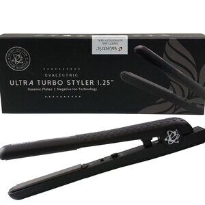 EVALECTRIC ULTRA TURBO STYLER 1.25 " FLAT IRON STRAIGHTNER-CERAMIC PLATES-SEALED